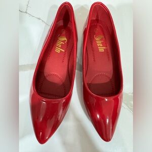 Red Patent Leather Flats